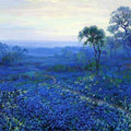 high quality wall art fine art oil painitng handpainted on canvas "Bluebonnet Landscape" stunningoilpainting.com