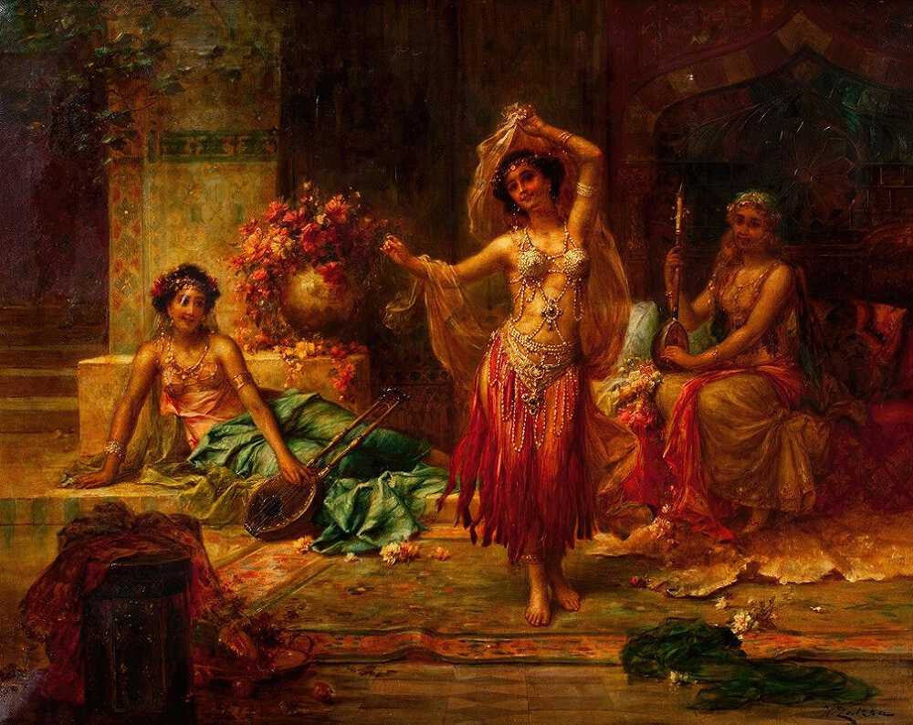 High quality wall art fine art oil painitng handpainted on canvas “Harem entertainment” stunningoilpainting.com