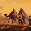 High quality wall art fine art oil painitng handpainted on canvas “Desert Scene” stunningoilpainting.com
