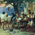 High quality wall art fine art oil painitng handpainted on canvas" At a Roadside Tavern" stunningoilpainting.com