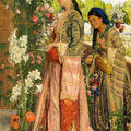 High quality wall art fine art oil painitng handpainted on canvas ”two women with flowers” stunningoilpainting.com