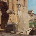 High quality wall art fine art oil painitng handpainted on canvas" Ancient architecture" stunningoilpainting.com