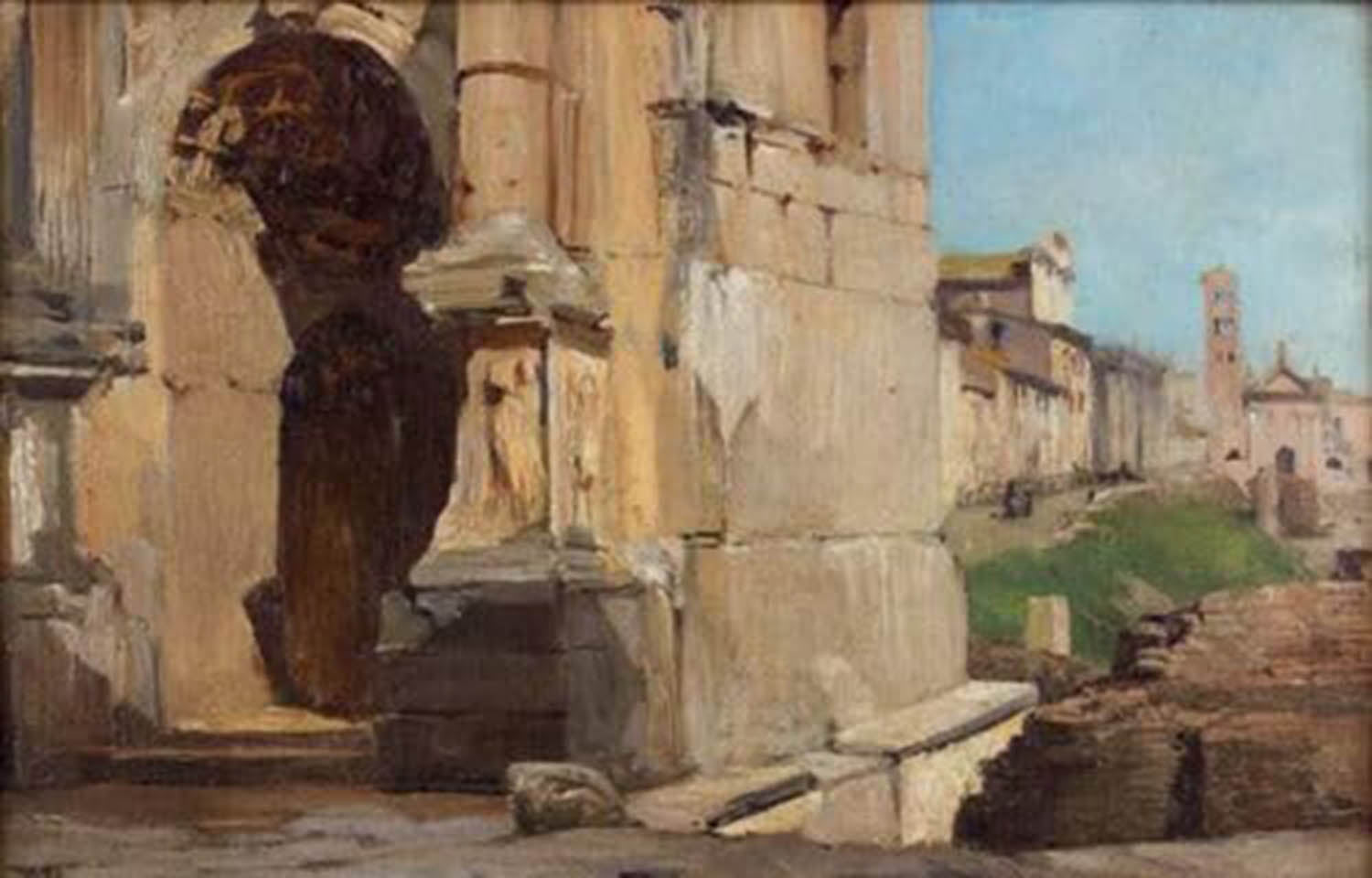 High quality wall art fine art oil painitng handpainted on canvas" Ancient architecture" stunningoilpainting.com