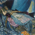 High quality wall art fine art oil painitng handpainted on canvas ”Princess in blue” stunningoilpainting.com