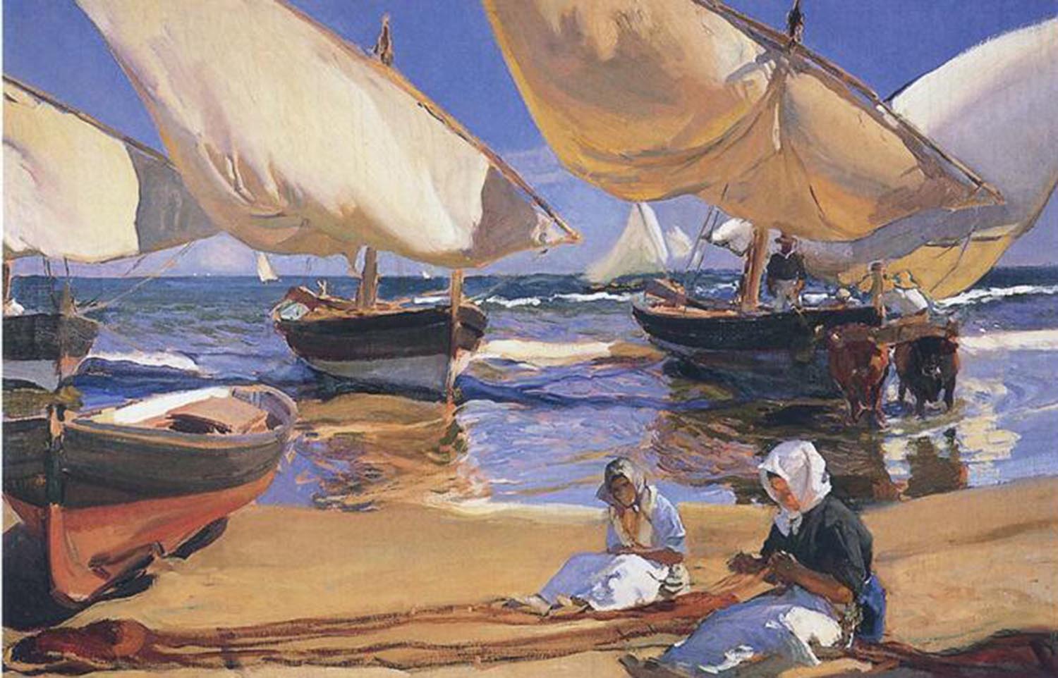 high quality wall art fine art oil painitng handpainted on canvas "On the Beach" stunningoilpainting.com