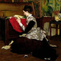 High quality wall art fine art oil painitng handpainted on canvas" a woman in her house" stunningoilpainting.com