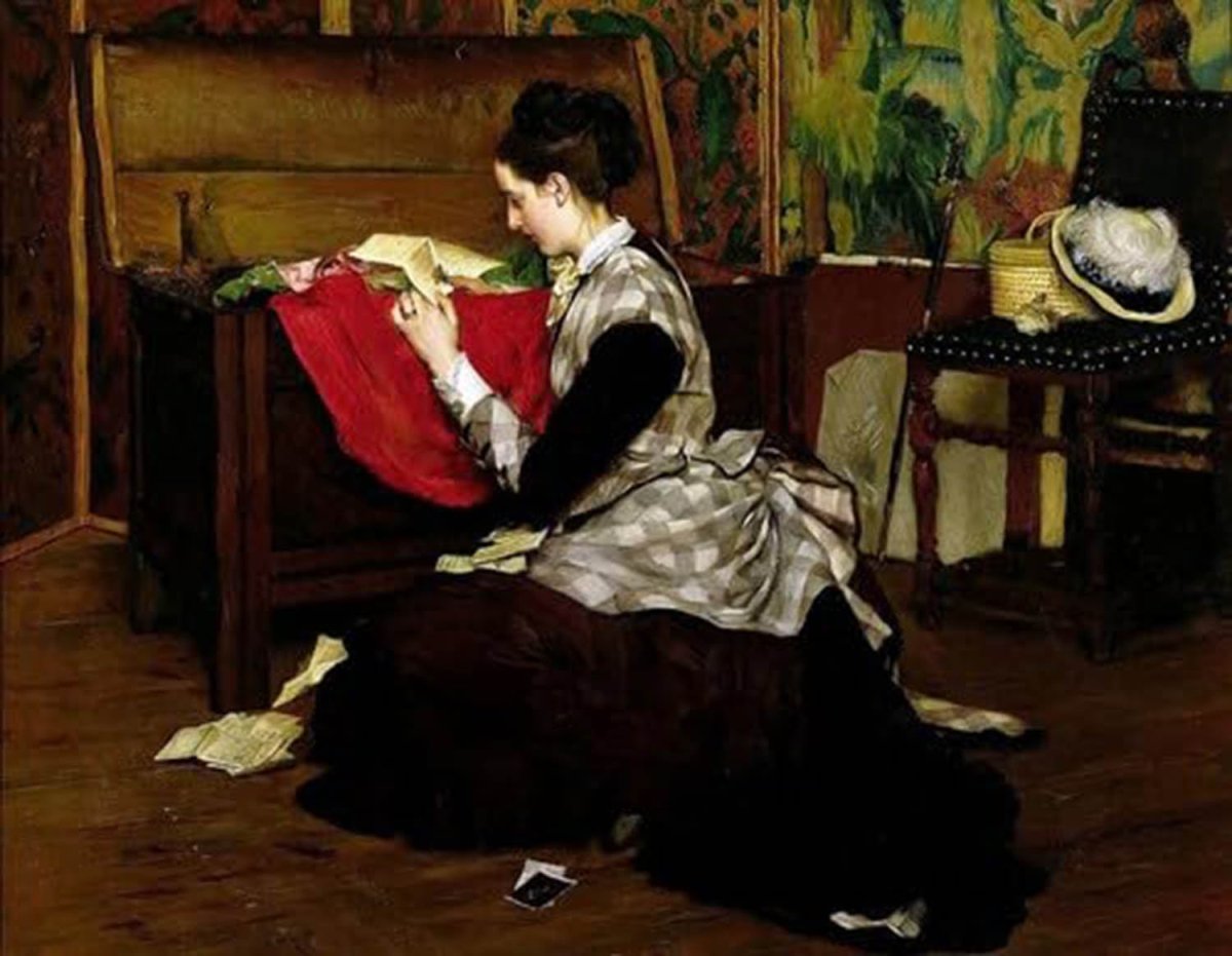 High quality wall art fine art oil painitng handpainted on canvas" a woman in her house" stunningoilpainting.com