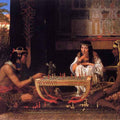High quality wall art fine art oil painitng handpainted on canvas "Egyptian Chess Players" stunningoilpainting.com