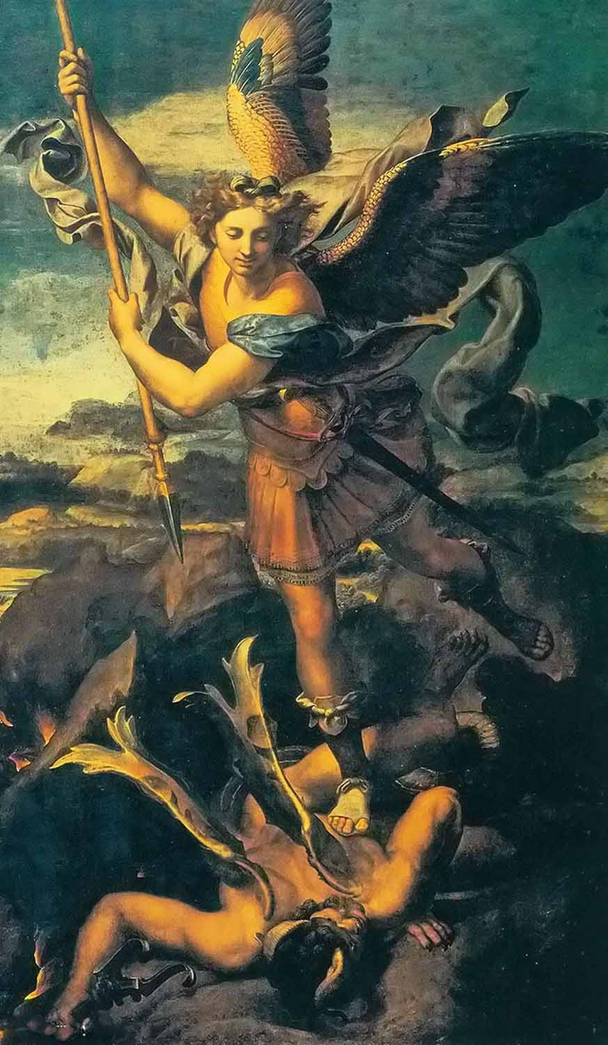 high quality wall art fine art oil painitng handpainted on canvas "saint michael" stunningoilpainting.com