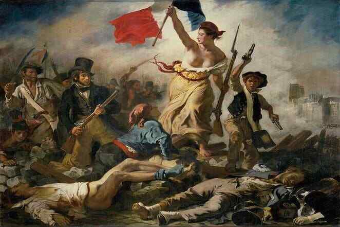 High quality wall art fine art oil painitng handpainted on canvas "liberty leading the people" stunningoilpainting.com