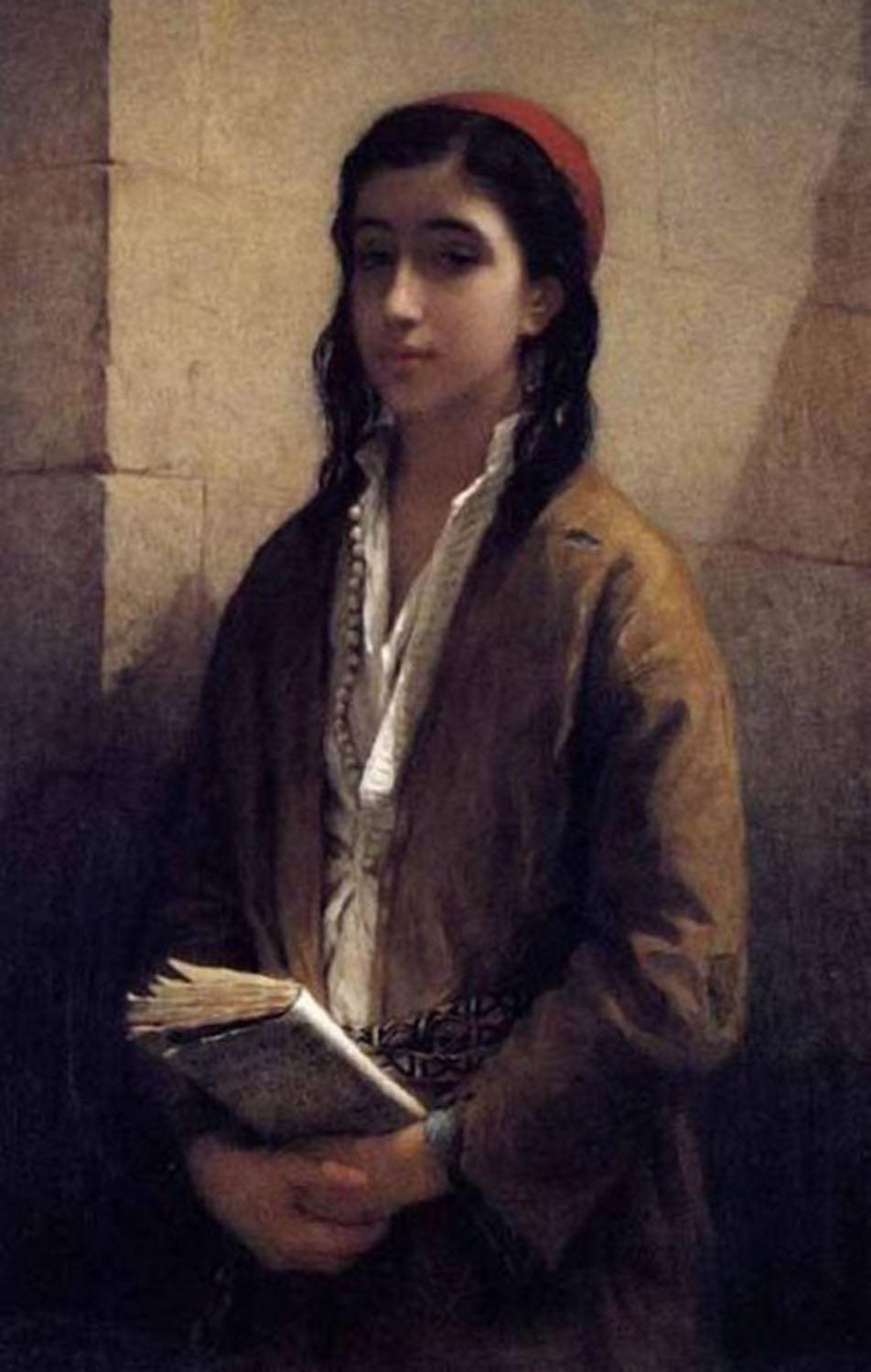 high quality wall art fine art oil painitng handpainted on canvas ”A beautiful Jewish boy” stunningoilpainting.com