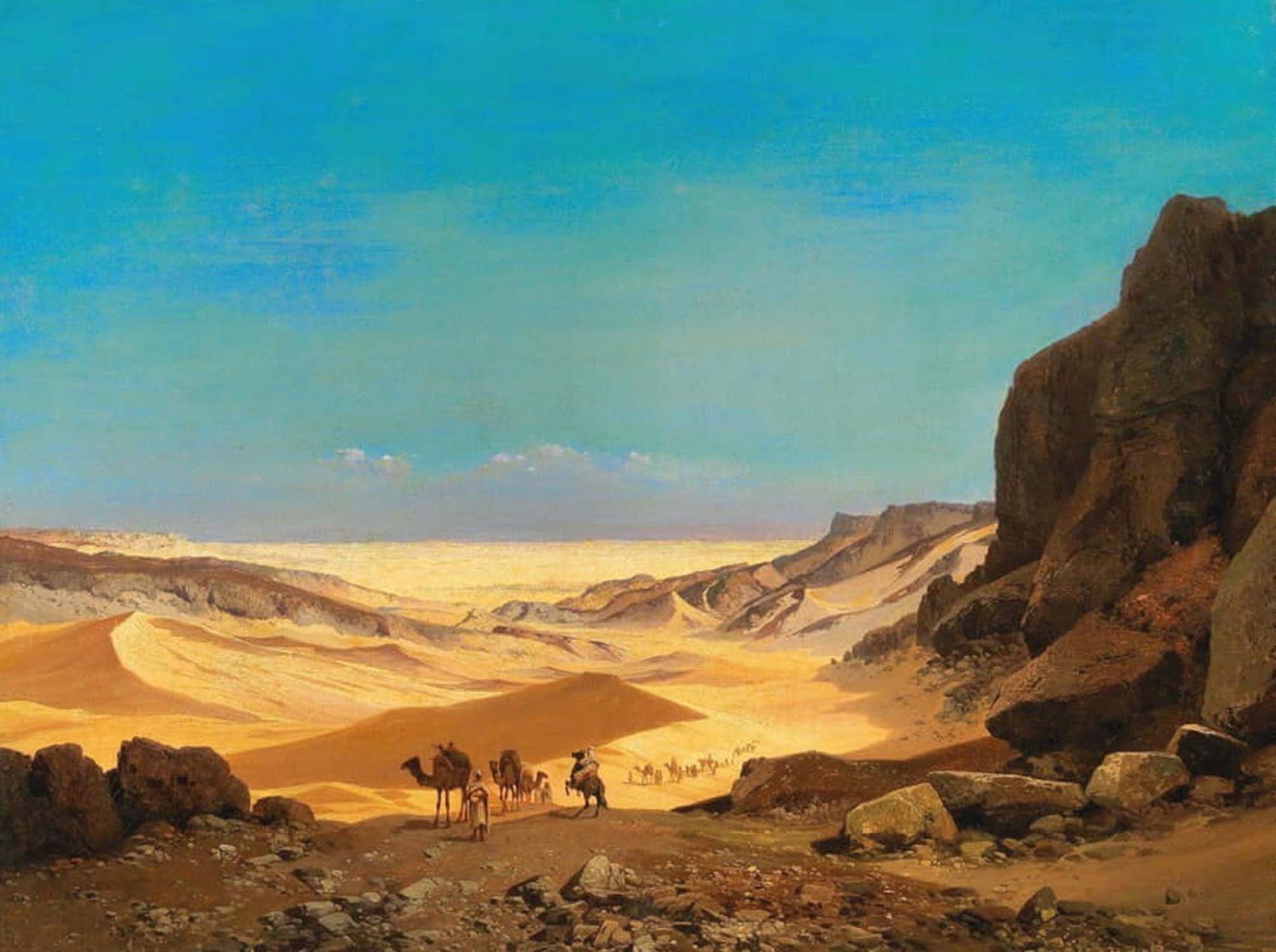 High quality wall art fine art oil painitng handpainted on canvas ”The Libyan Desert” stunningoilpainting.com