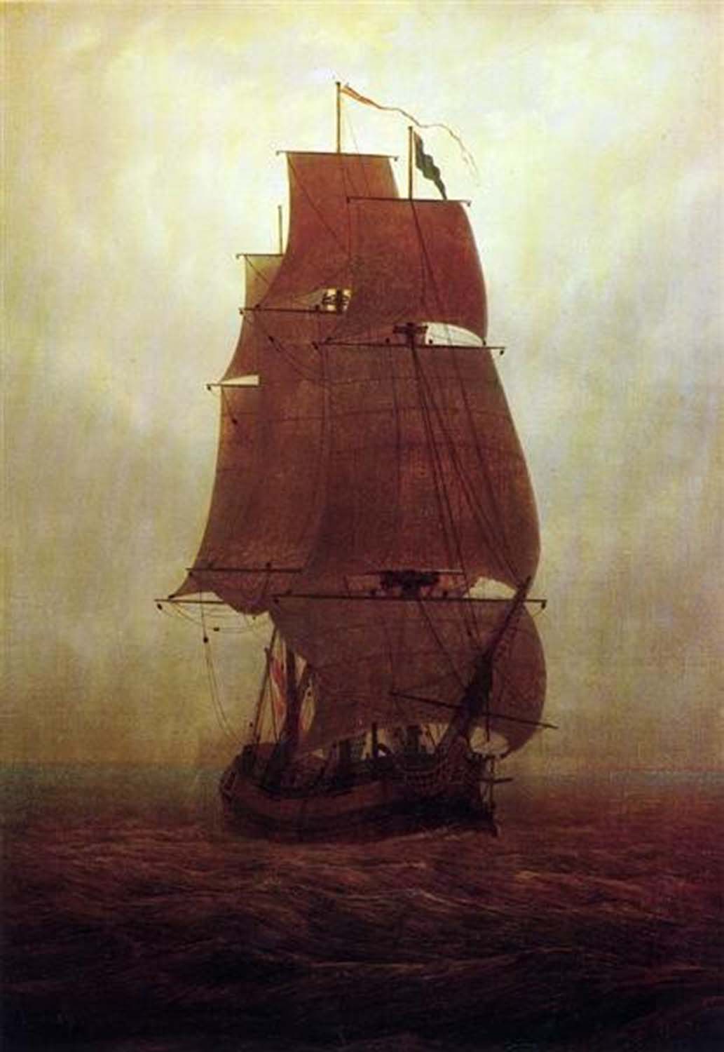 High quality wall art fine art oil painitng handpainted on canvas "Sailing ship" stunningoilpainting.com