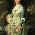 High quality oil painitng handpainted on canvas" a young woman with flowers " stunningoilpainting.com