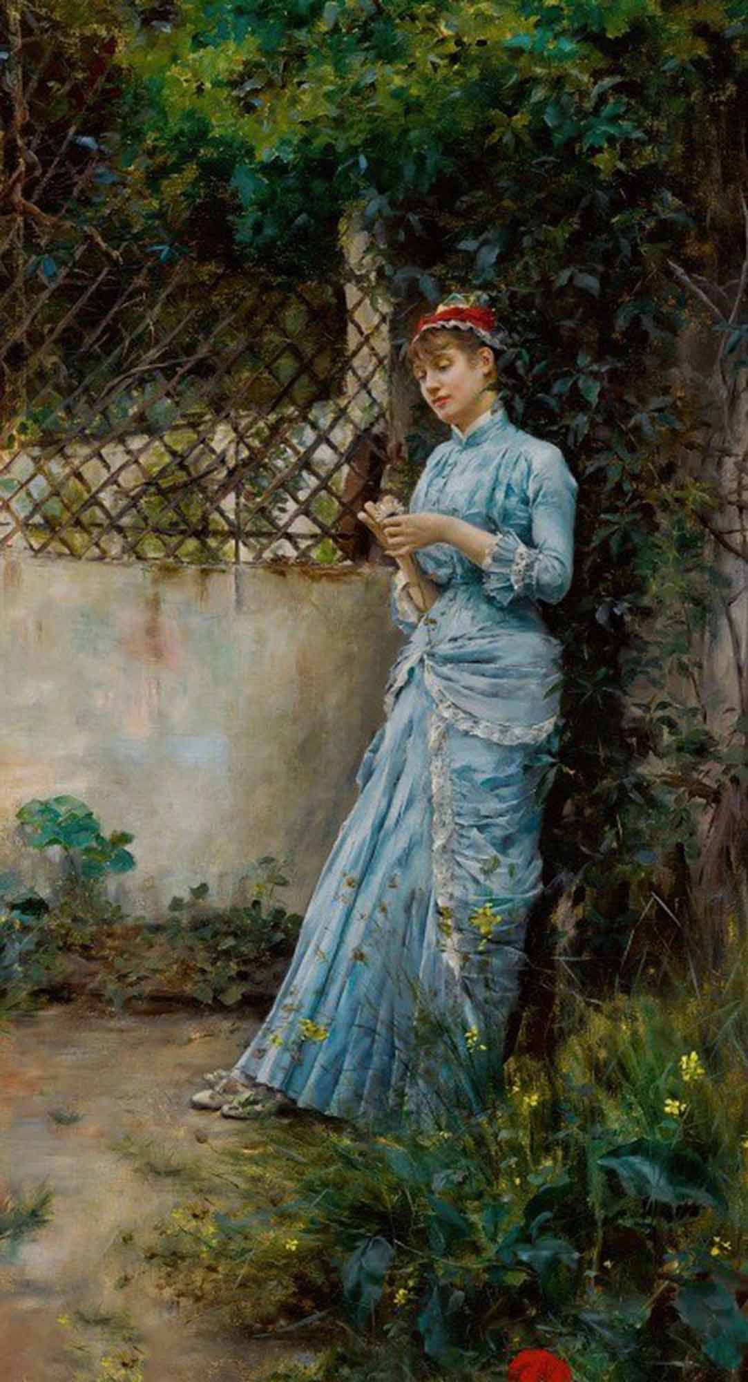 High quality wall art oil painitng handpainted on canvas "Far Away Thoughts1880“ stunningoilpainting.com