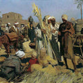 High quality wall art oil painitng handpainted on canvas "Egyptian sugarcane market“ stunningoilpainting.com