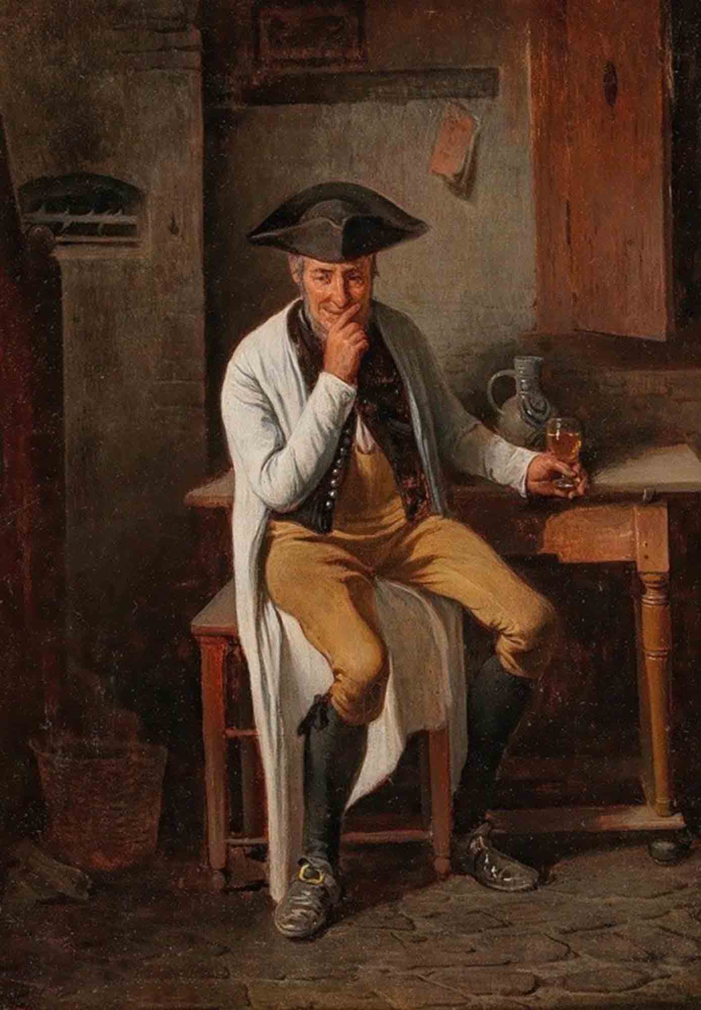 High quality  wall art oil painitng handpainted on canvas  "A good sip“