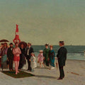 High quality wall art oil painitng handpainted on canvas "Beach scenes and acrobats“ stunningoilpainting.com
