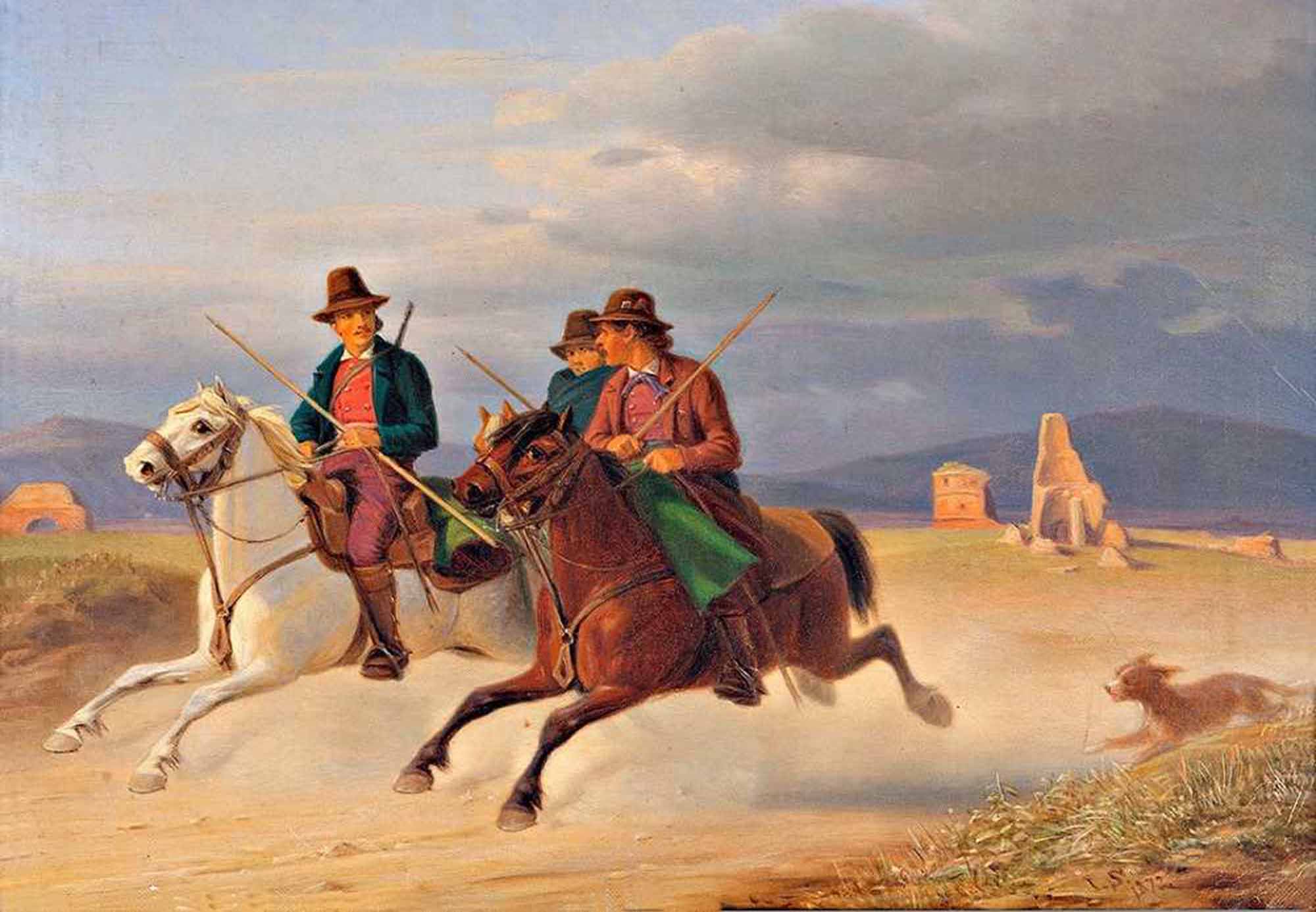 High quality wall art oil painitng handpainted on canvas "three riders“ stunningoilpainting.com