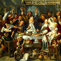 High quality wall art fine art oil painitng handpainted on canvas" The King Drinks" stunningoilpainting.com