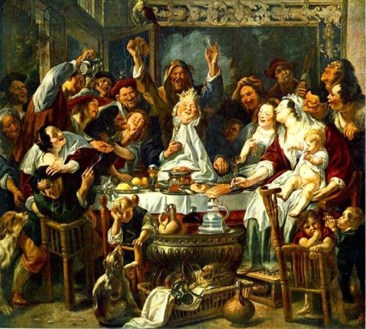High quality wall art fine art oil painitng handpainted on canvas" The King Drinks" stunningoilpainting.com