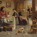 High quality wall art oil painitng handpainted on canvas "A happy family" stunningoilpainting.com