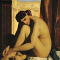 High quality wall art oil painitng handpainted on canvas "In the bathroom" stunningoilpainting.com