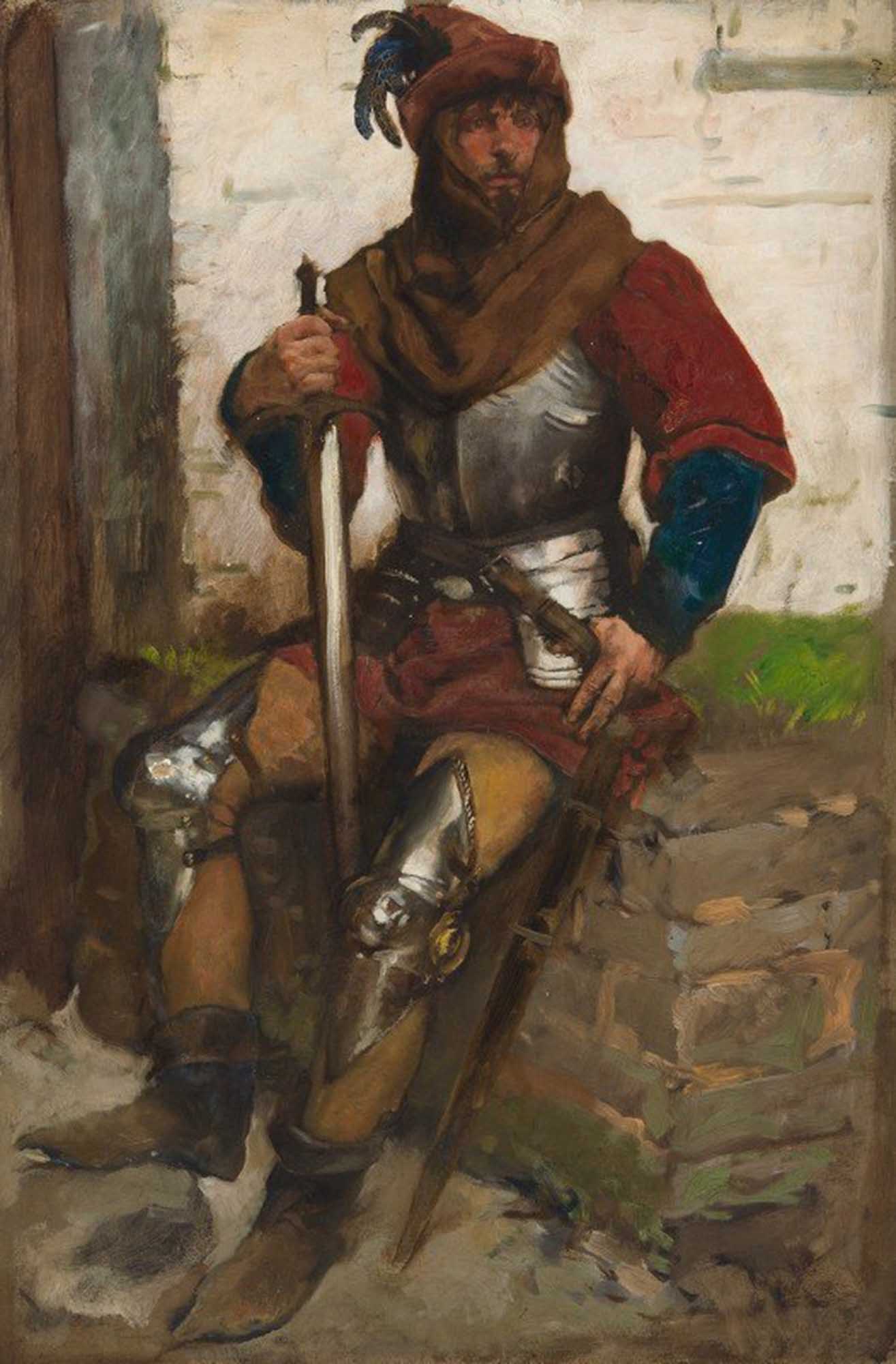 High quality wall art oil painitng handpainted on canvas "a Knight“ stunningoilpainting.com