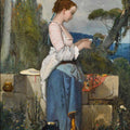 High quality wall art oil painitng handpainted on canvas " A Young Woman At A Well“ stunningoilpainting.com