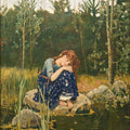 High quality wall art oil painitng handpainted on canvas " a girl by a river“ stunningoilpainting.com