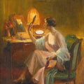High quality wall art oil painitng handpainted on canvas " Boudoir room“ stunningoilpainting.com