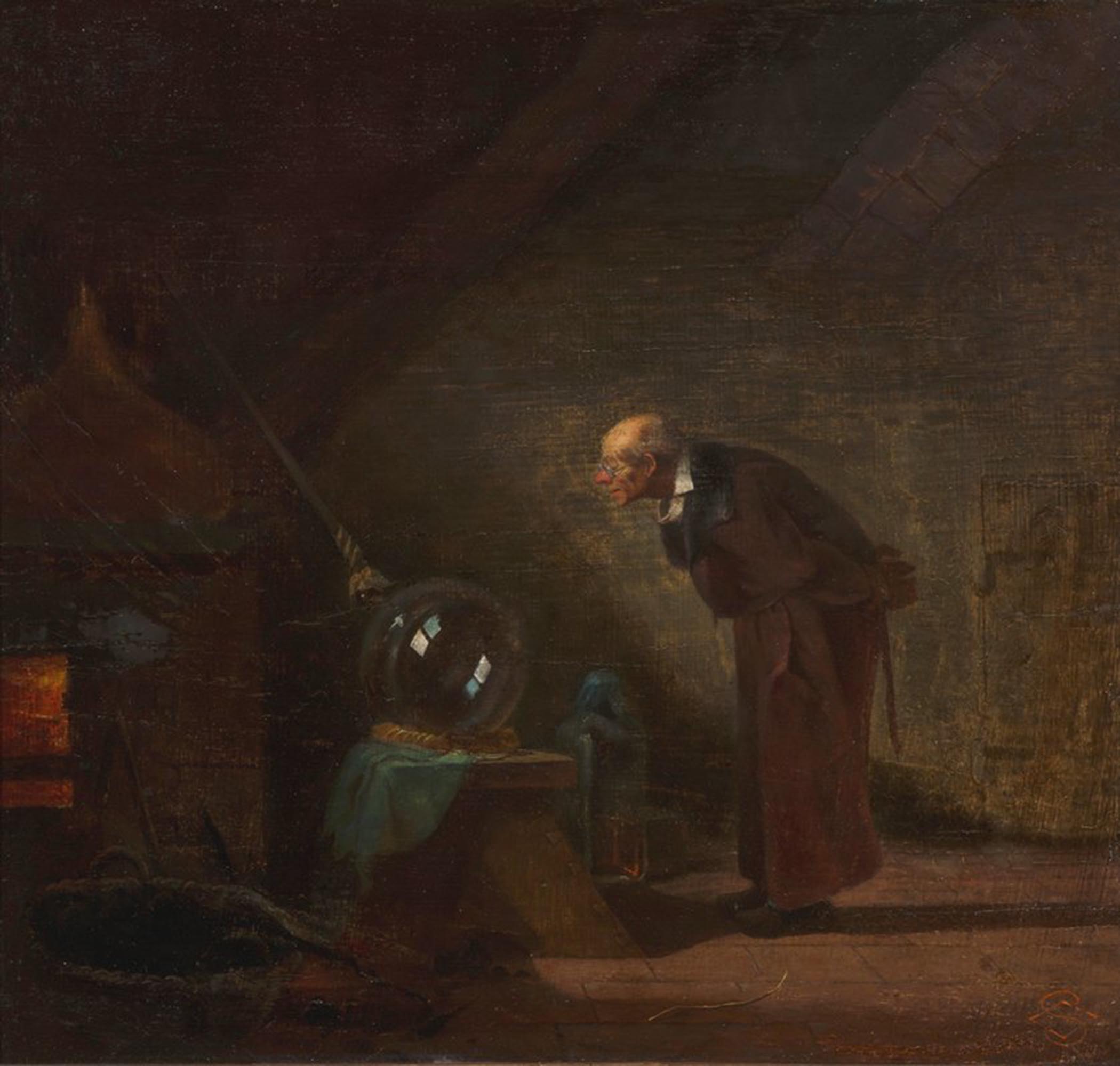 High quality wall art oil painitng handpainted on canvas "The alchemist“ stunningoilpainting.com