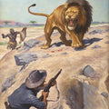 High quality wall art oil painitng handpainted on canvas "Lion Hunter“ stunningoilpainting.com