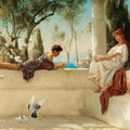 High quality wall art oil painitng handpainted on canvas "At The Veranda“ stunningoilpainting.com