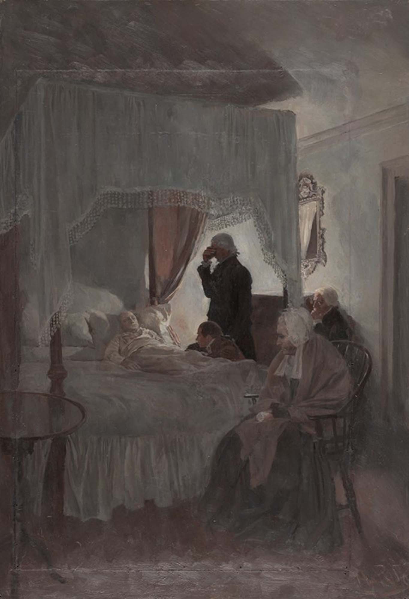 High quality wall art oil painitng handpainted on canvas "Death Of Washington“ stunningoilpainting.com