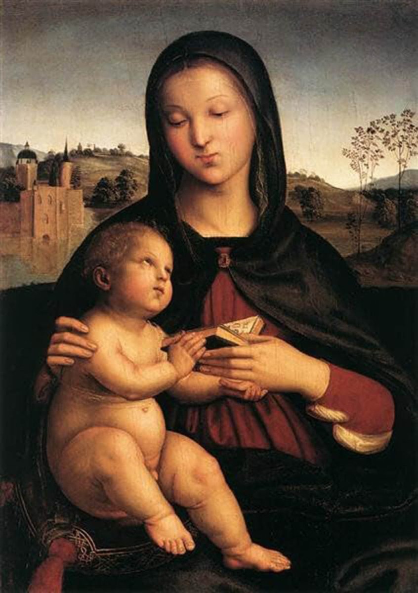 High quality wall art fine art oil painitng handpainted on canvas"Madonna and Child" stunningoilpainting.com