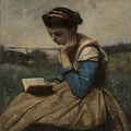High quality wall art oil painitng handpainted on canvas "a woman reading a book“ stunningoilpainting.com