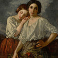 High quality wall art oil painitng handpainted on canvas "two sisters“ stunningoilpainting.com