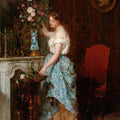 High quality wall art oil painitng handpainted on canvas "Arranging the Bouquet“ stunningoilpainting.com