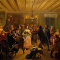 High quality wall art oil painitng handpainted on canvas "concert“ stunningoilpainting.com
