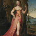 High quality wall art oil painitng handpainted on canvas "a lady in a rocky landscape“ stunningoilpainting.com