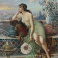 High quality wall art oil painitng handpainted on canvas "Lost In Thought“ stunningoilpainting.com