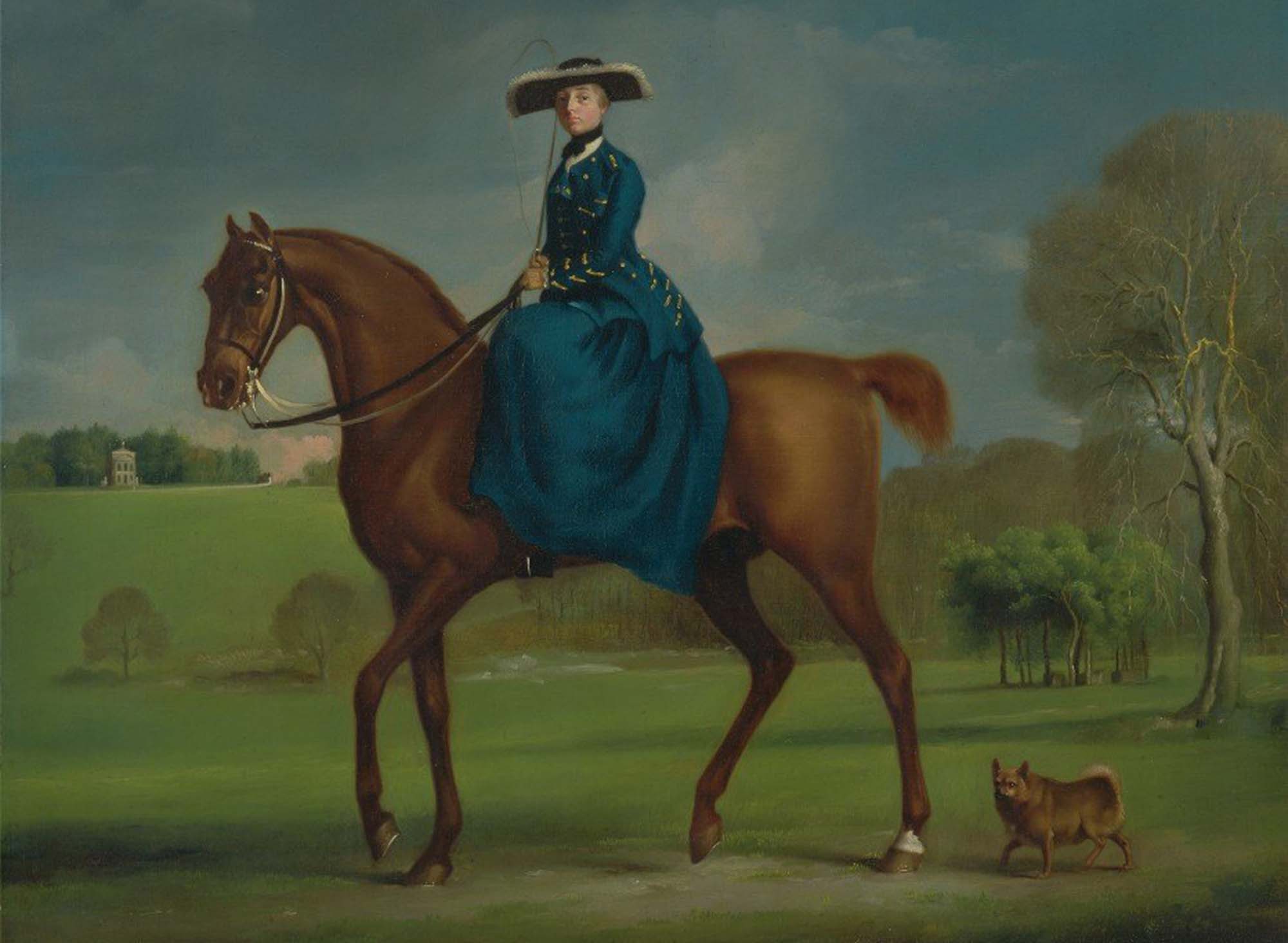 High quality wall art oil painitng handpainted on canvas "The Countess in the Costume riding on a horse“ stunningoilpainting.com