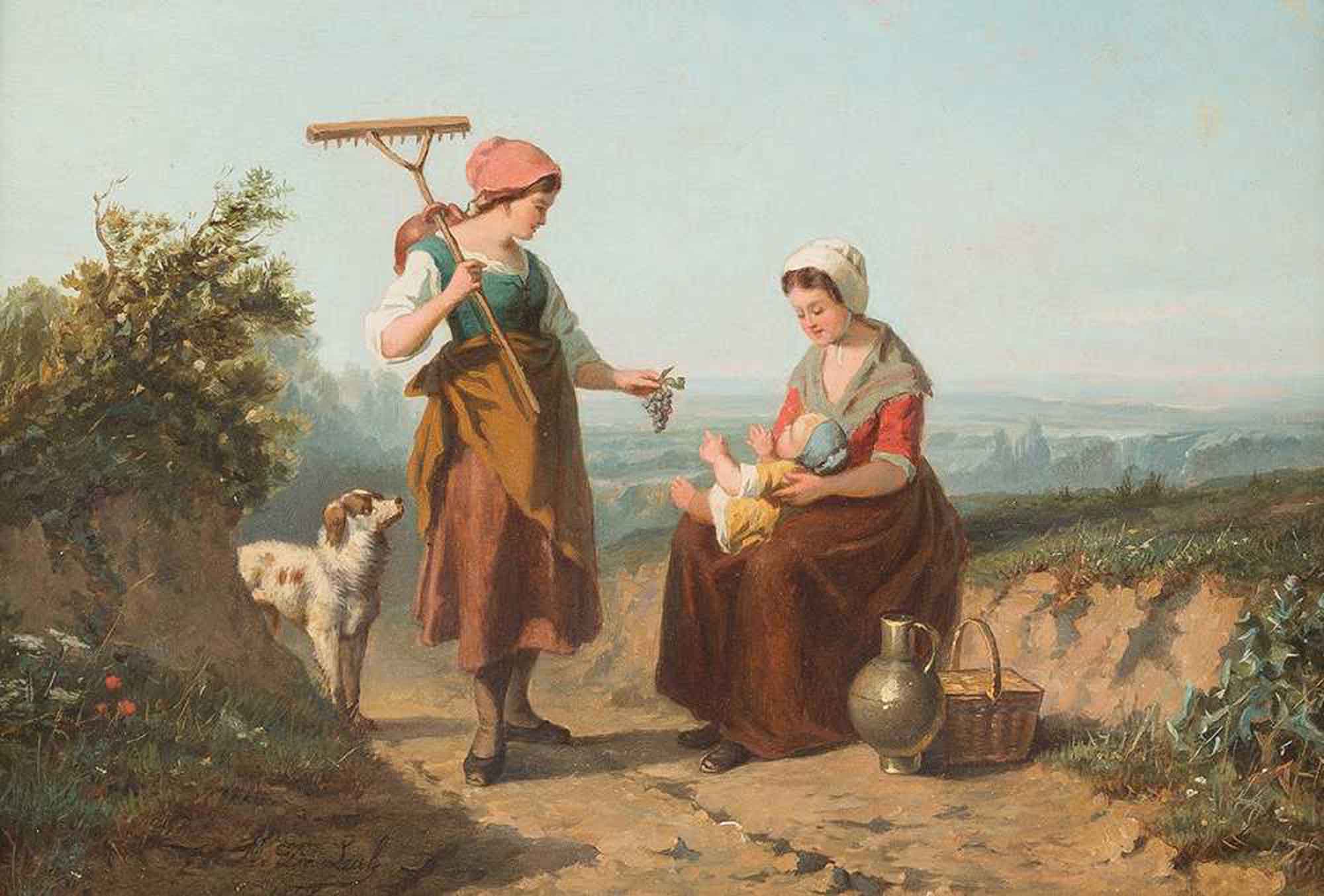 High quality wall art oil painitng handpainted on canvas " countrywomen“ stunningoilpainting.com