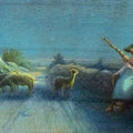 High quality wall art oil painitng handpainted on canvas "Shepherdess“ stunningoilpainting.com