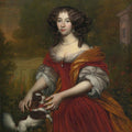 High quality wall art oil painitng handpainted on canvas "Portrait of a lady with a dog“ stunningoilpainting.com