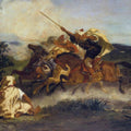 High quality wall art oil painitng handpainted on canvas "Fantasia arabe" stunningoilpainting.com