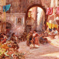 High quality wall art oil painitng handpainted on canvas "market" stunningoilpainting.com