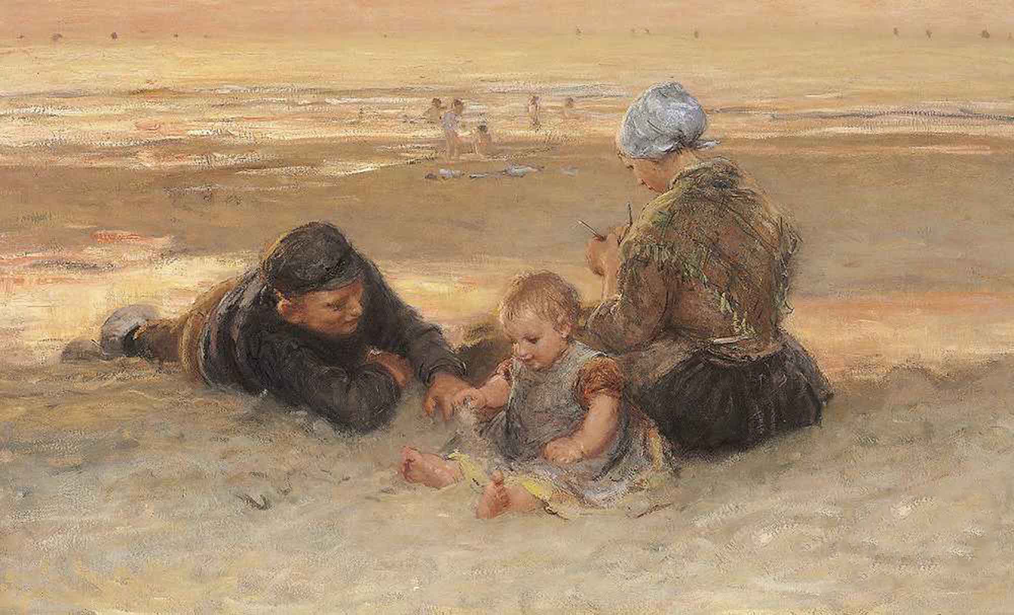 High quality wall art oil painitng handpainted on canvas "a happy family“ stunningoilpainting.com