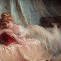 High quality wall art oil painitng handpainted on canvas "a lazy woman“ stunningoilpainting.com